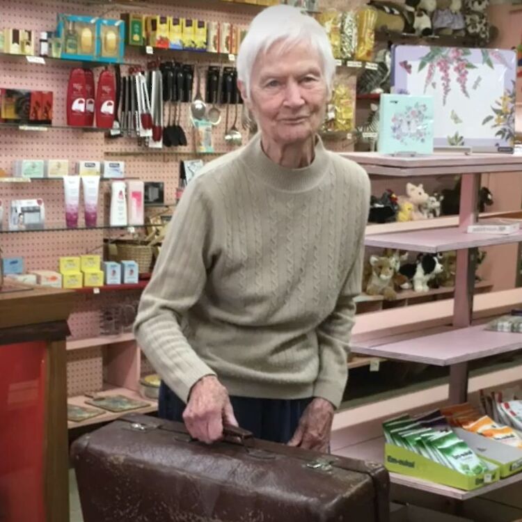 Helga Schuliakewich came to Canada with this suitcase and 40 German marks ($9.37 CDN) in her pocket. (Photo courtesy of the family.)