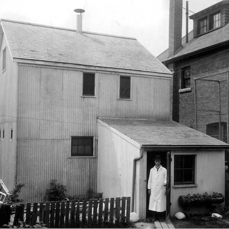 Dr. Gerry FitzGerald built a stable and lab at 145 Barton Ave. (Photo courtesy of James FitzGerald.)
