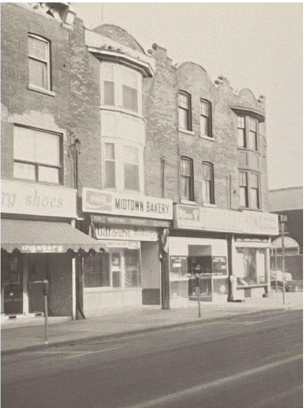 Kirsten Gunter's apartment was above the Midtown Bakery across Bloor from Honest Ed's.