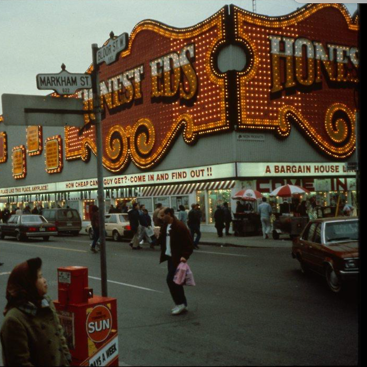 Honest Ed's was located at the corner of Bathurst and Bloor St. for 68 years.