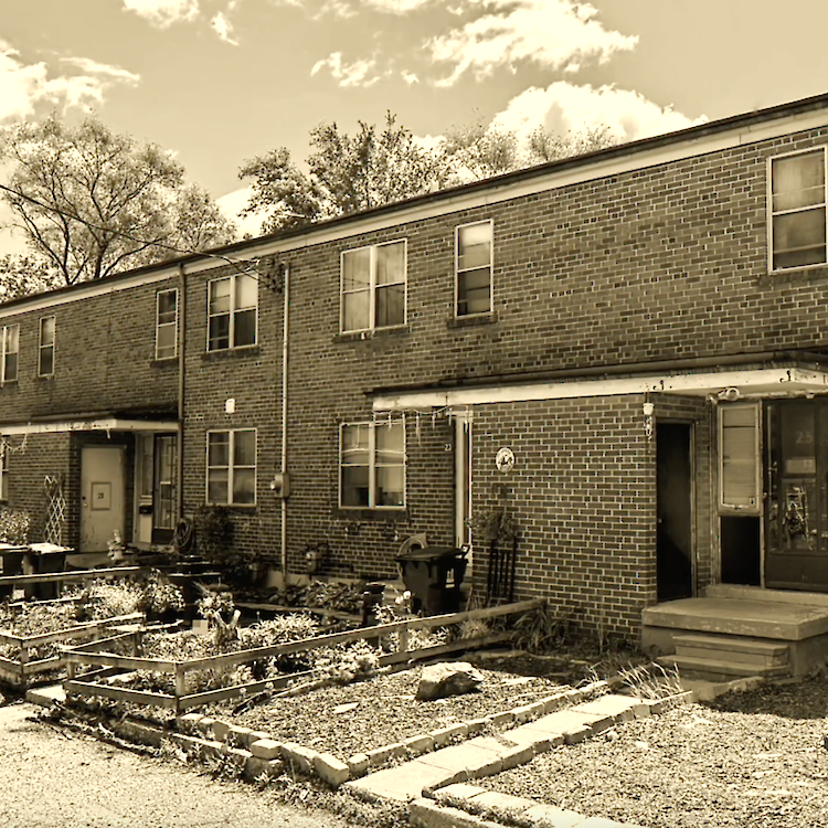 The townhouse row on Langden Ave. was subsidized housing.