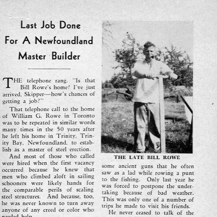 A story about "Skipper", William George Rowe, after he passed away in 1951.