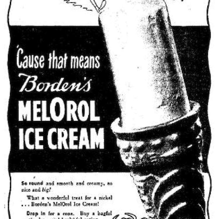Bruce McDougall's father took him to Dunn’s Pharmacy to buy MelOrol ice cream. (Image courtesy of Bruce McDougall.)