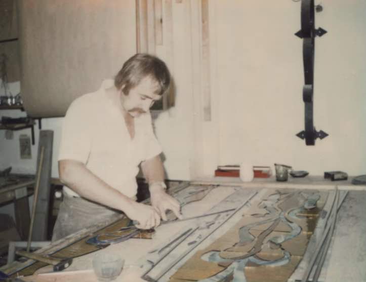 Josef Aigner first started making stained glass in his Palmerston Avenue apartment. (Photo courtesy of the family.)