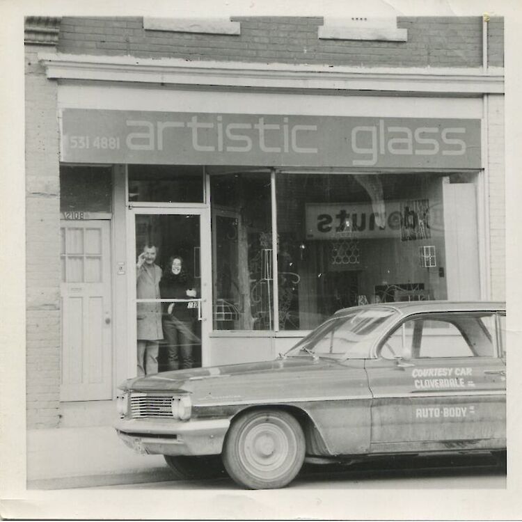 Artistic Glass occupied three store fronts, and the family lived above the business. (Photo courtesy of the family.)