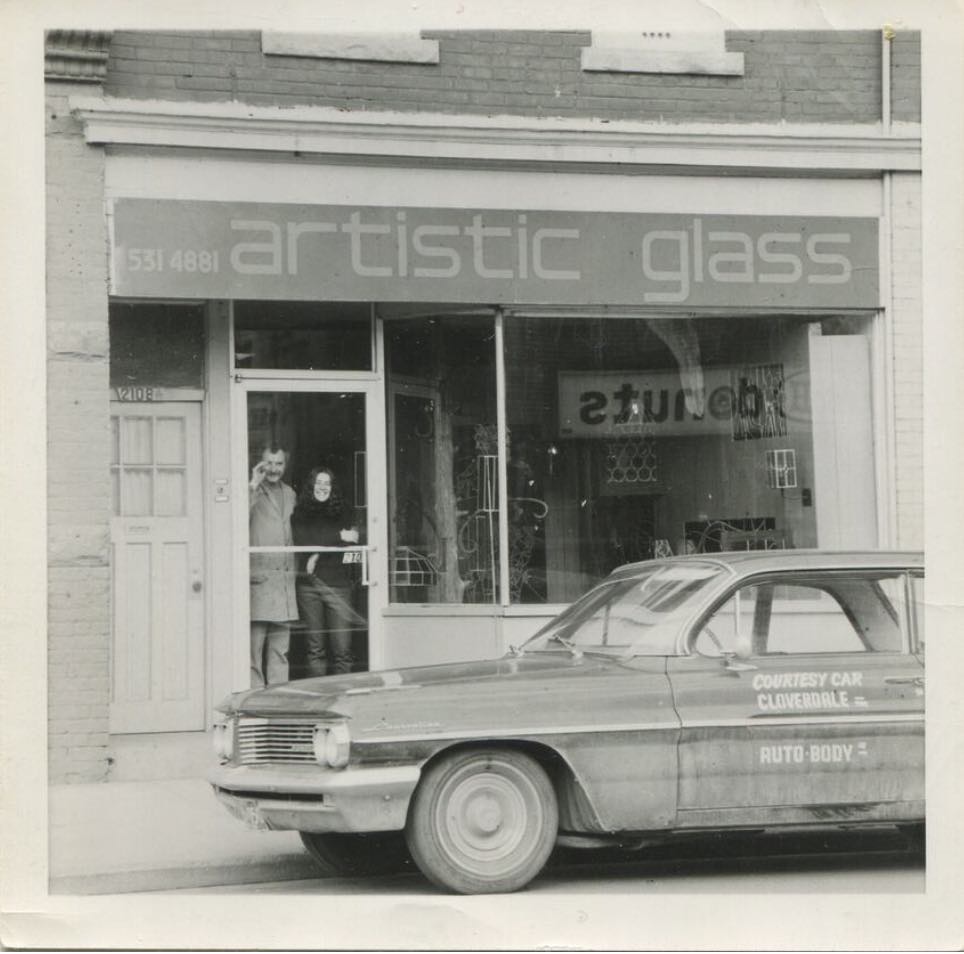Artistic Glass occupied three store fronts, and the family lived above the business. (Photo courtesy of the family.)