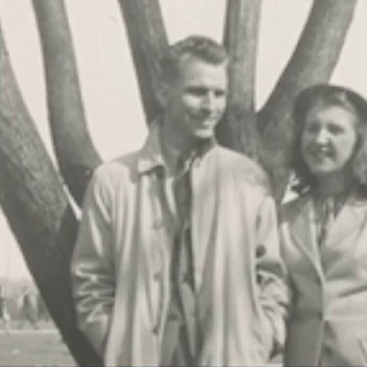 Lois Broad with her husband when they were dating. (Photo courtesy of the family.)