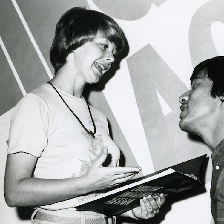 Nancy Jacobi teaching English in Japan, 1975. (Photo courtesy of Japanese Paper Place.)