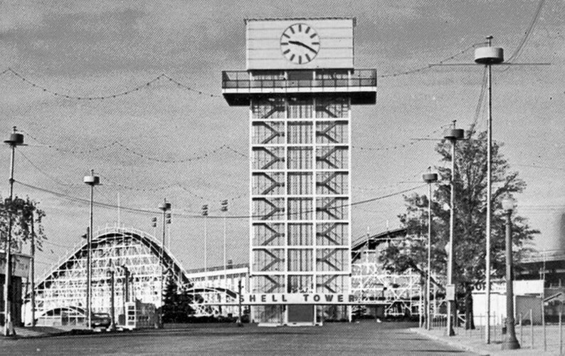The Shell Tower once provided a sweeping view of the CNE. (Photo courtesy of Toronto Archives.)