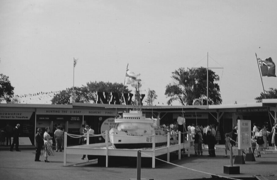 The Canadian Navy had an exhibit at the CNE in the 1950s. (Photo courtesy of Toronto Archives.)