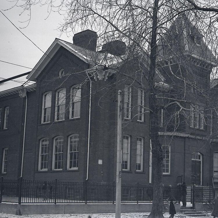 Shirley Street School in 1952. (Photo by James Victor Salmon, courtesy of Architectural Conservancy Toronto)