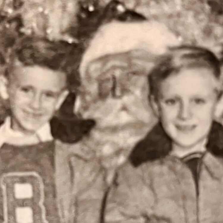 George Macey and his brother